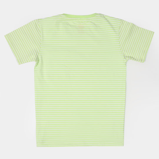 Boys Cotton T-Shirt Genius - Mid Green