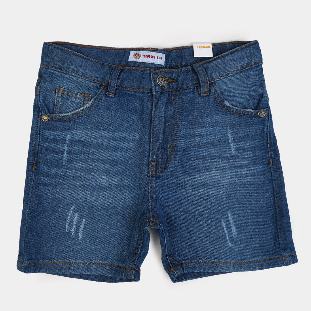 Boys Denim Short Ripped - Dark BLUE