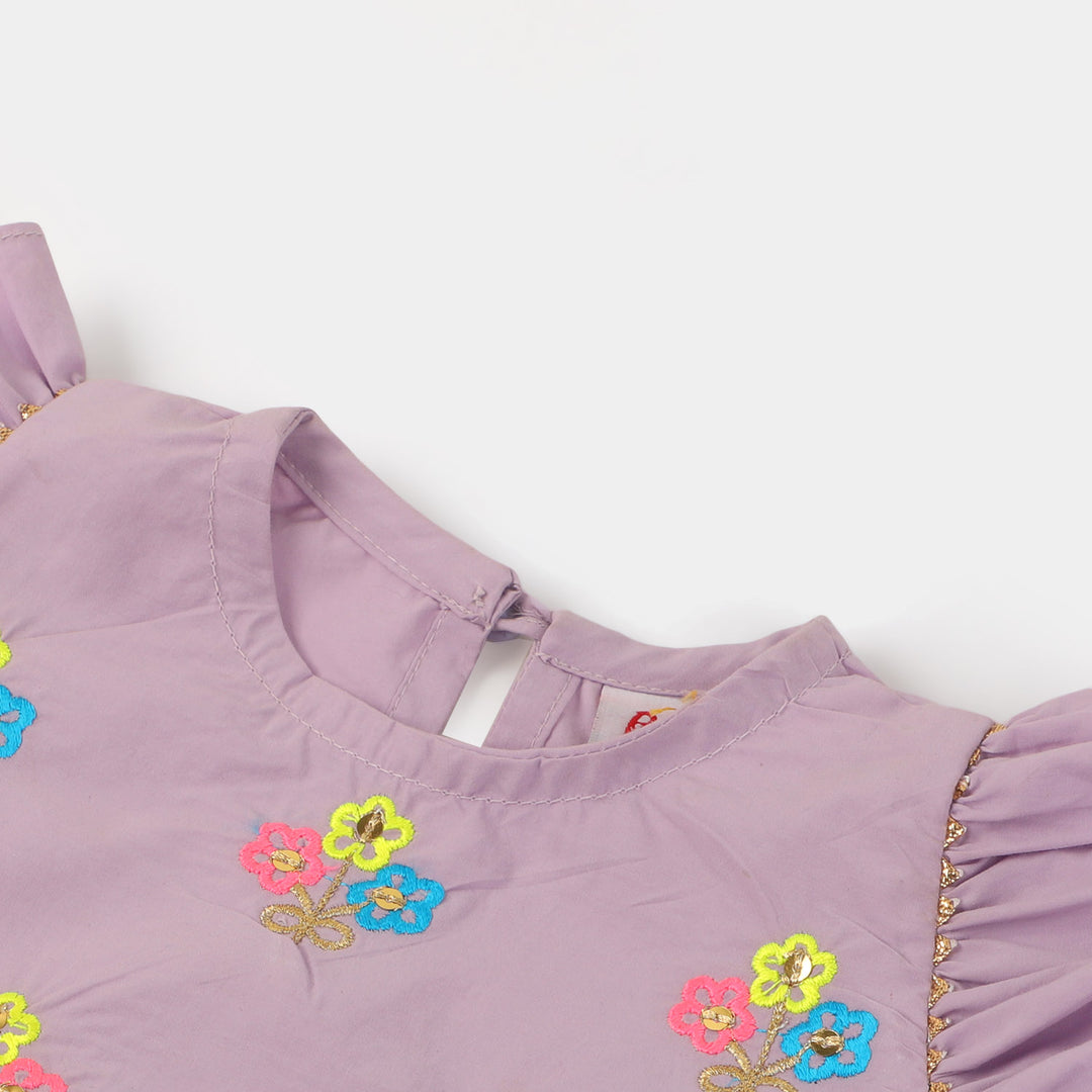 Infant Girls Cotton 2Pcs Suit Little Poppy | Purple