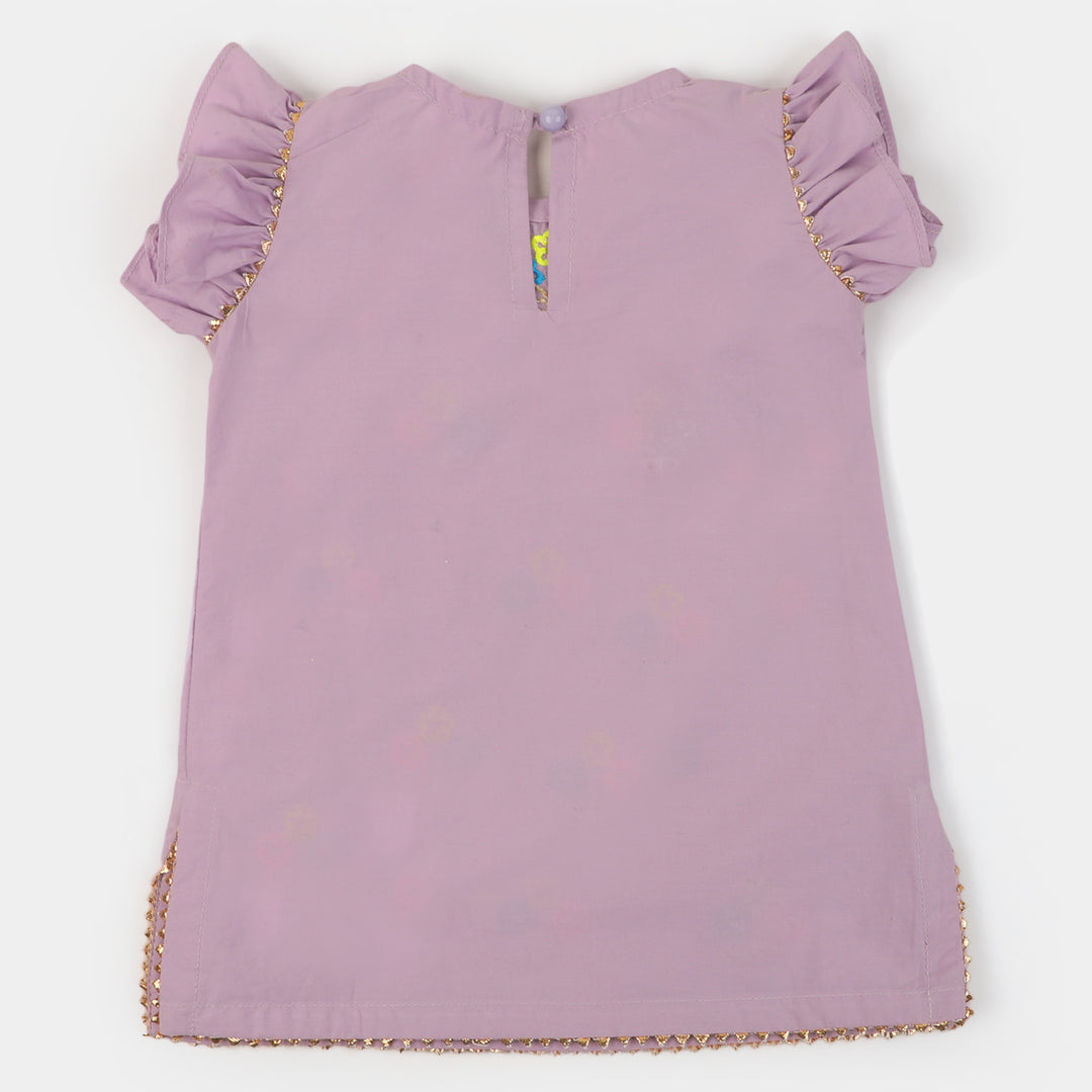 Infant Girls Cotton 2Pcs Suit Little Poppy | Purple