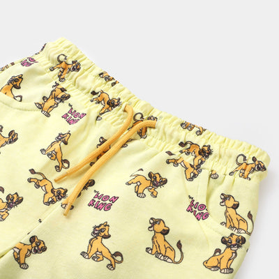 Infant Terry Boys Knitted Short Lion king | Teder Yellow