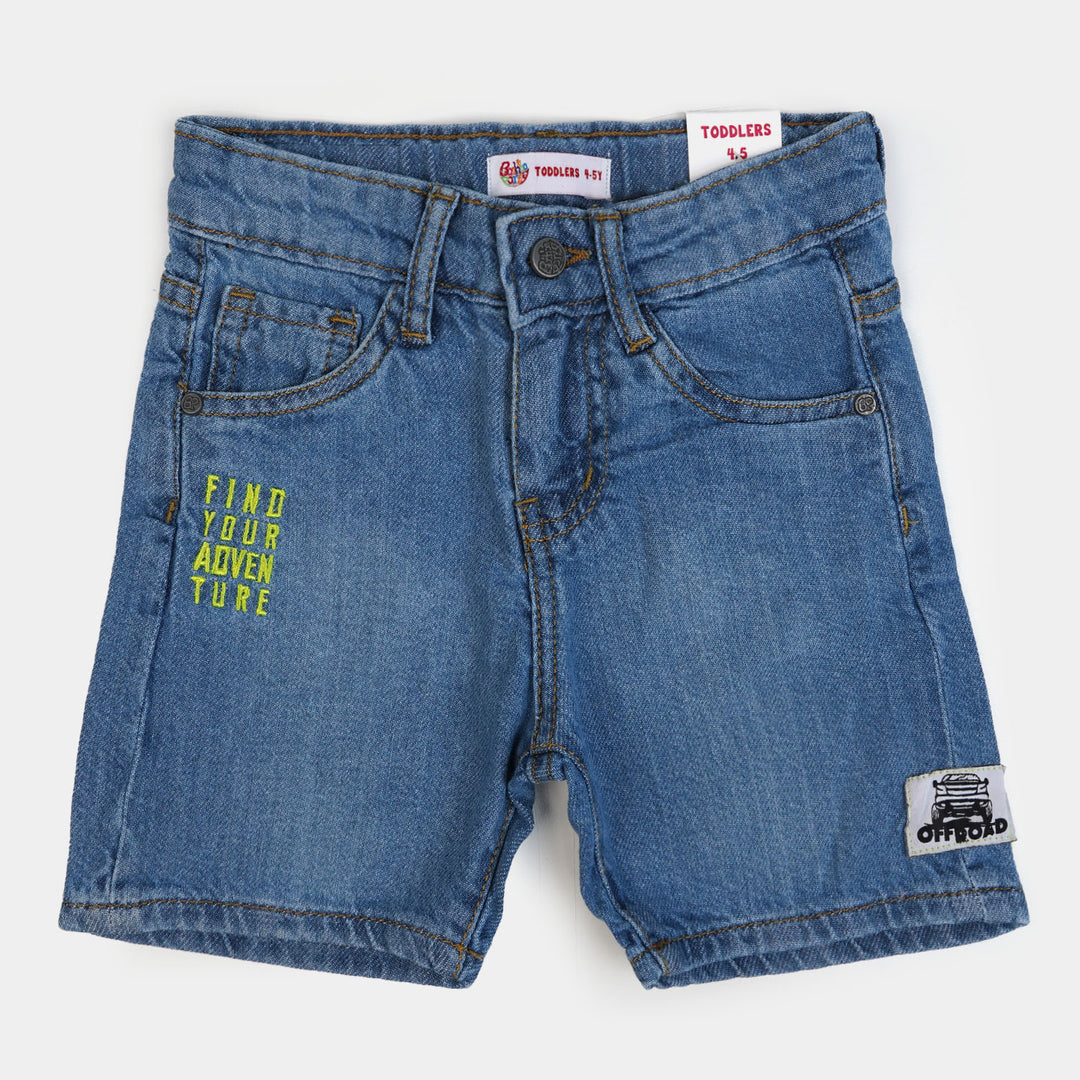 Boys Denim Short Off-Road - Ice Blue