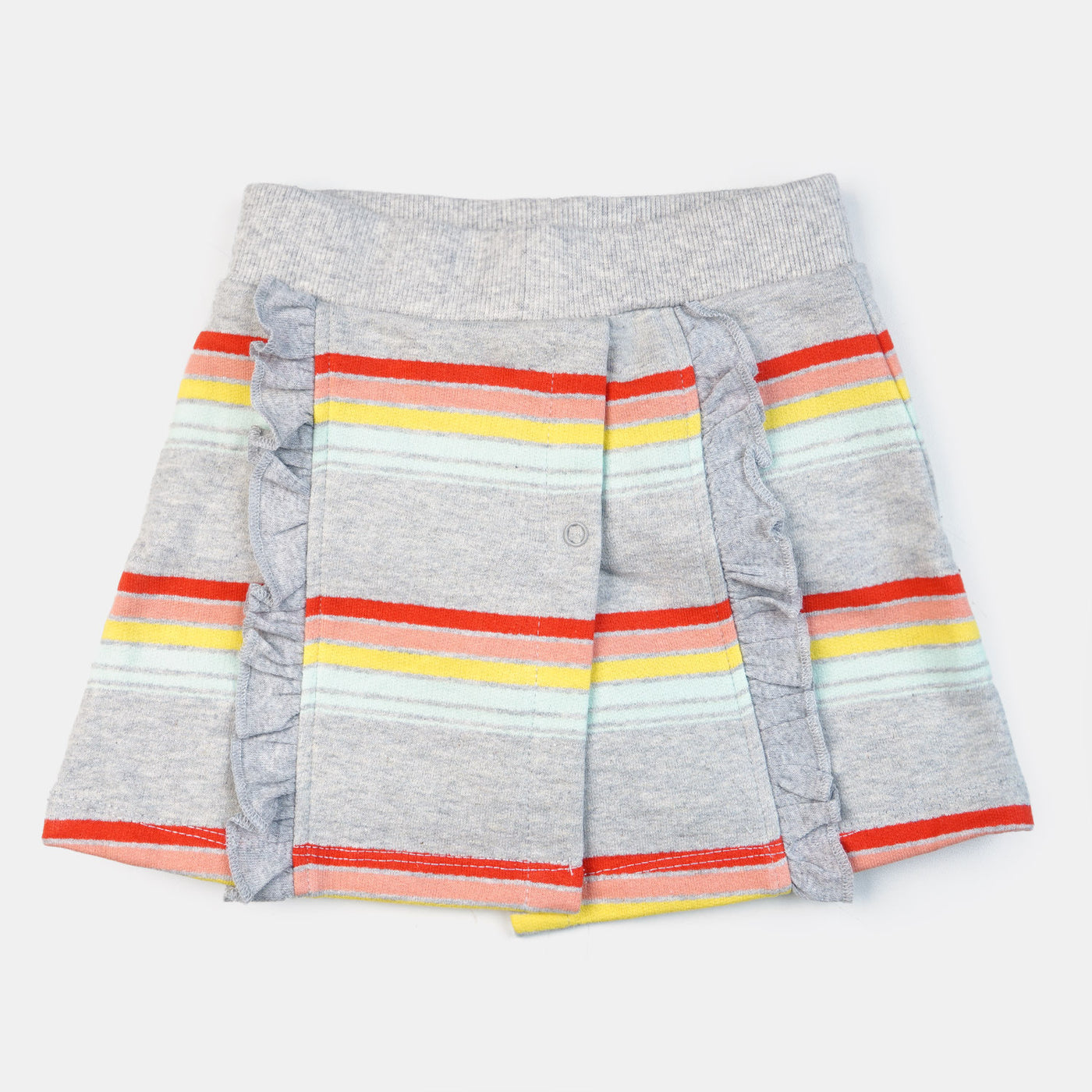 Infant Girls Knitted Short Striper | GREY