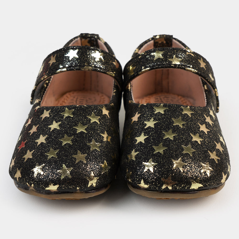 Girls Pumps PP 640-41 - Gold Stars