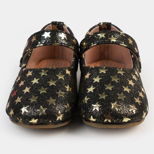 Girls Pumps PP 640-41 - Gold Stars