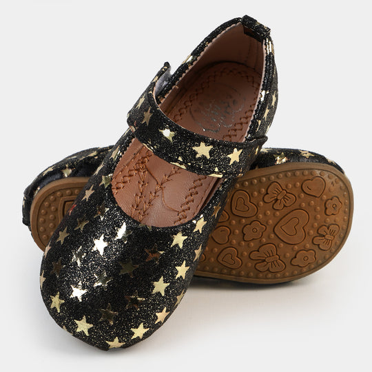 Girls Pumps PP 640-41 - Gold Stars