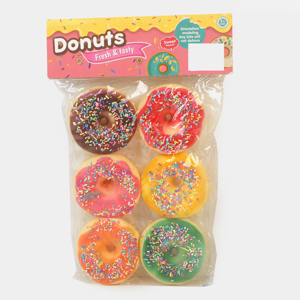 Food Decorations Play Donut Toy 6PCS Pack