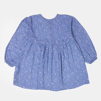 Girls Casual Top Dotted - Blue