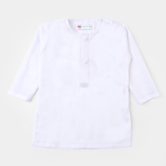 Infant Boys Basic Kurta - White