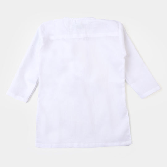 Infant Boys Basic Kurta - White