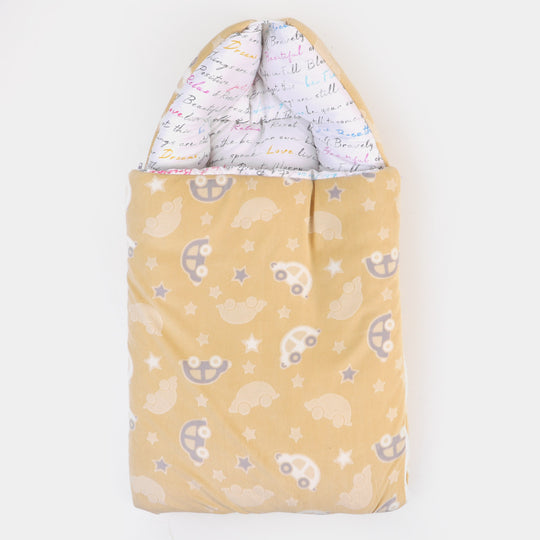 Baby Carry Nest Velvet Car Print | Cream