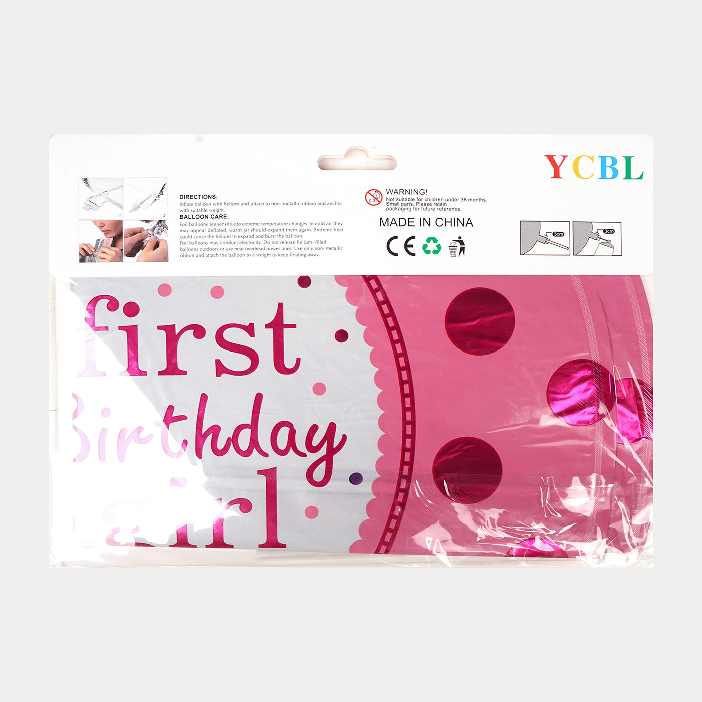 First Birthday Foil Balloon Set | 5PCs