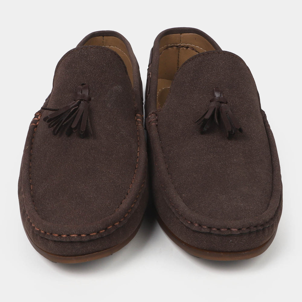 Teens Boys Loafer Shoes LF-4 - BROWN