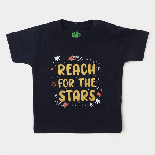 Infant Boys Cotton Night Suit Reach Stars - Navy