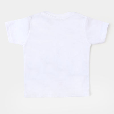 Infant Boys Cotton Night Suit Sleepy Bear - White