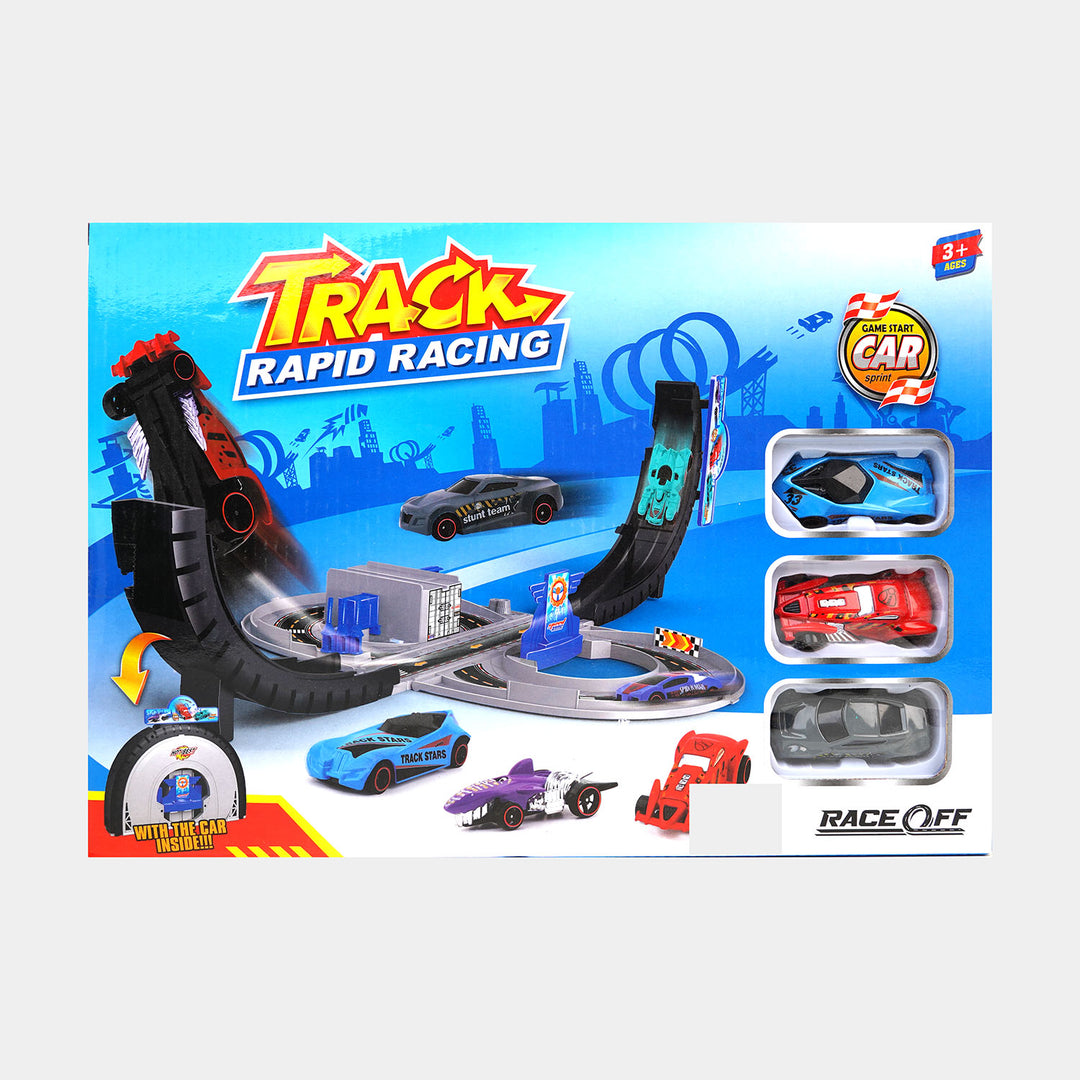 Track Rapid Racing With Metal Car For Kids