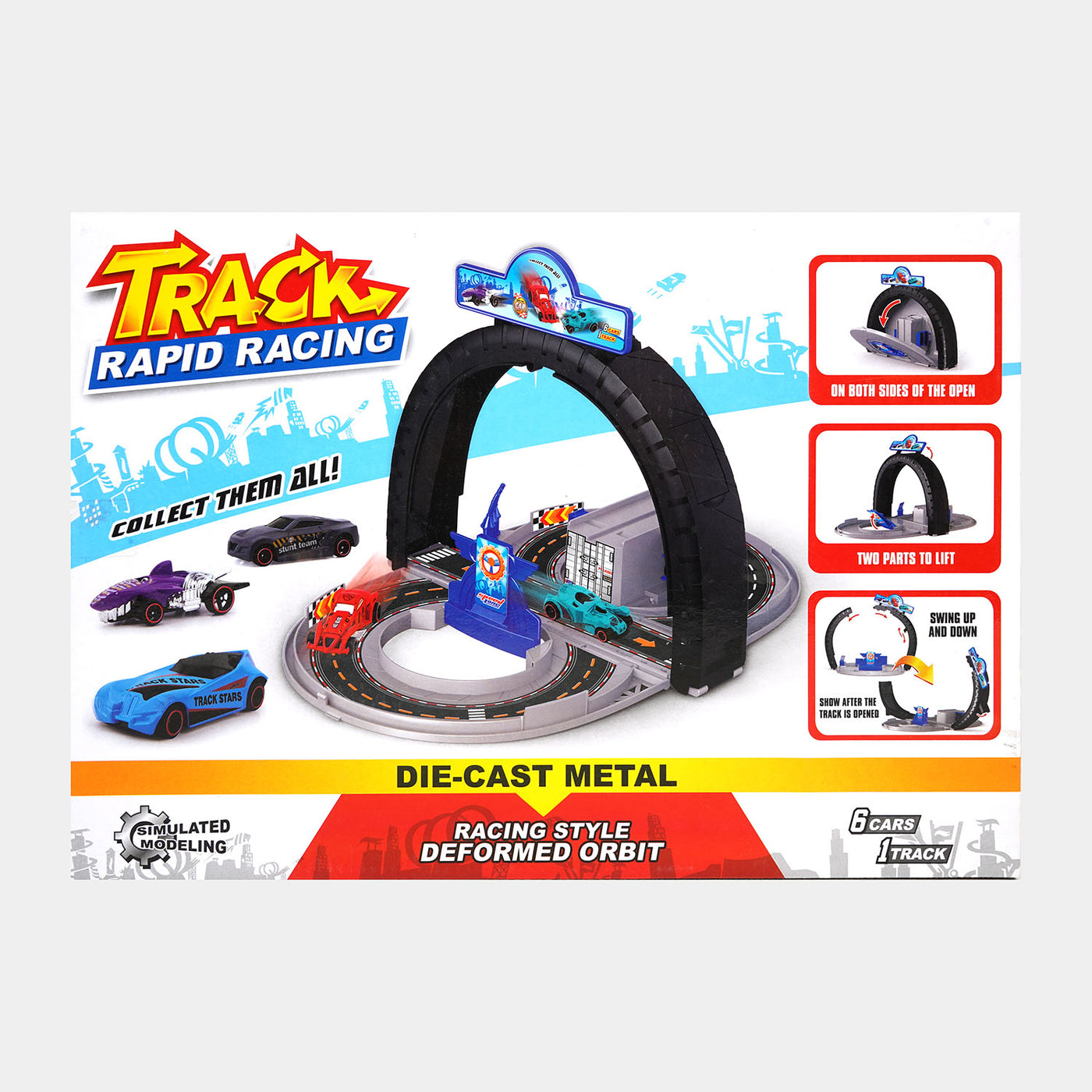 Track Rapid Racing With Metal Car For Kids