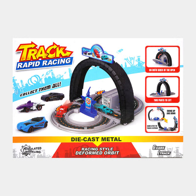 Track Rapid Racing With Metal Car For Kids