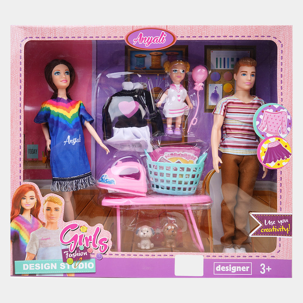 Happy Family Doll Play Set For Girls