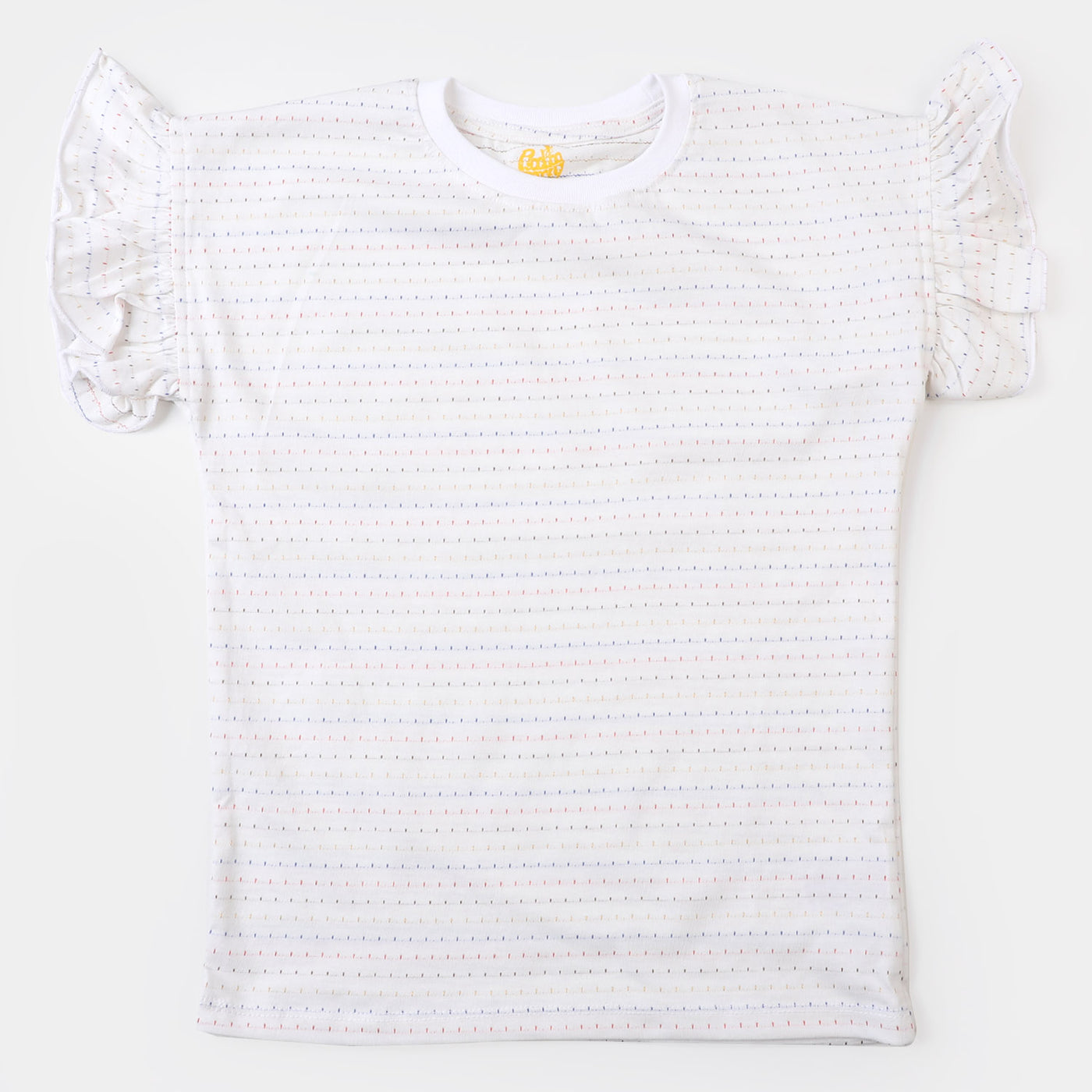 Girls Cotton T-Shirt Fancy - White