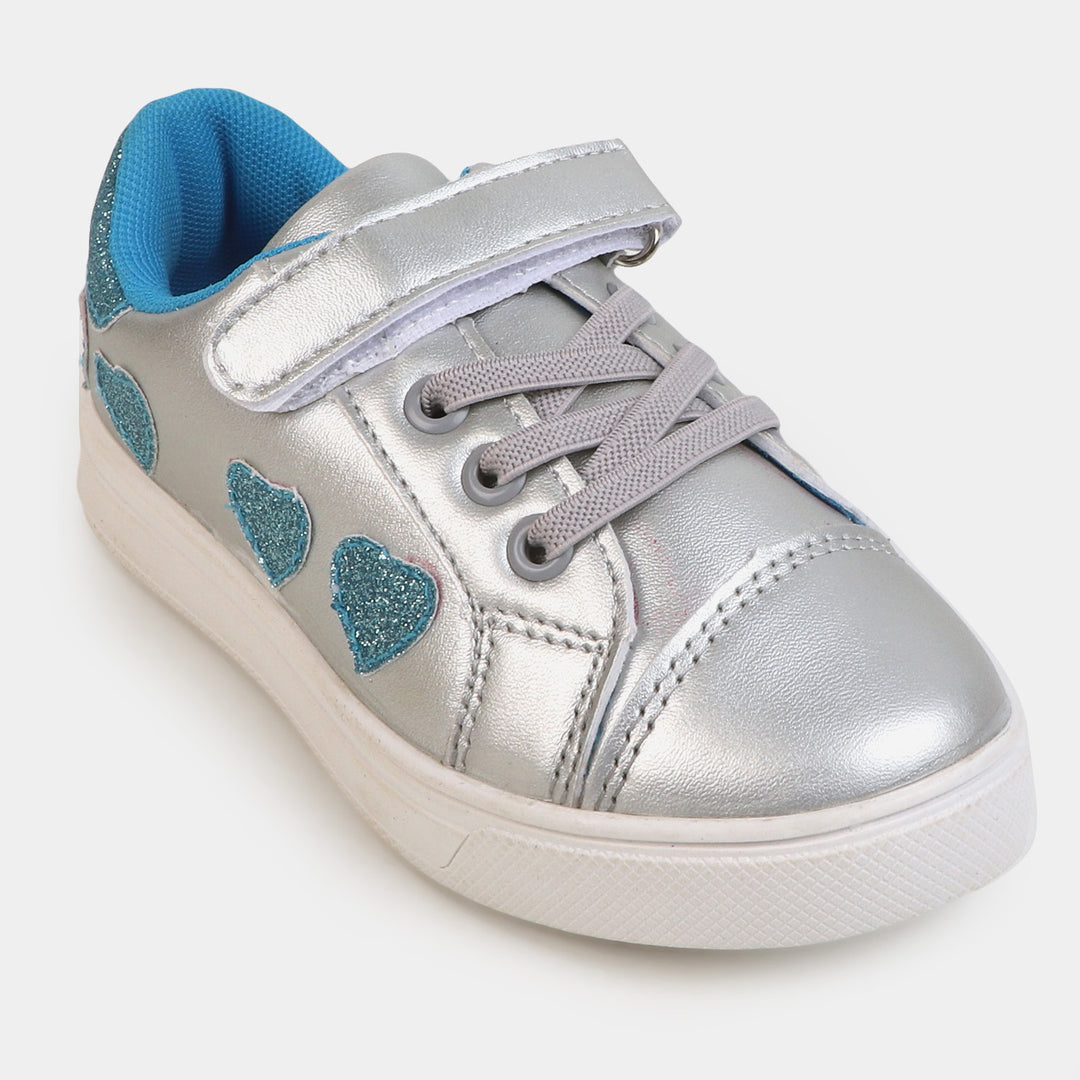 Girls Sneakers JS-2201 - Silver/Blue