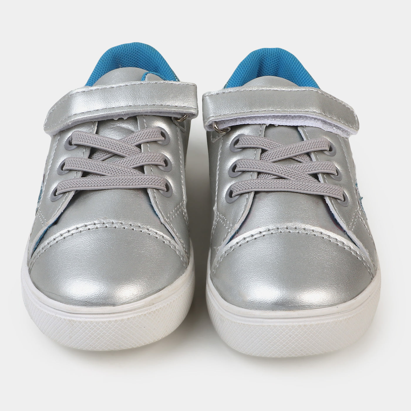 Girls Sneakers JS-2201 - Silver/Blue