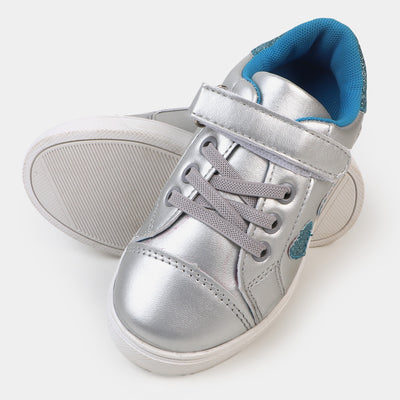 Girls Sneakers JS-2201 - Silver/Blue