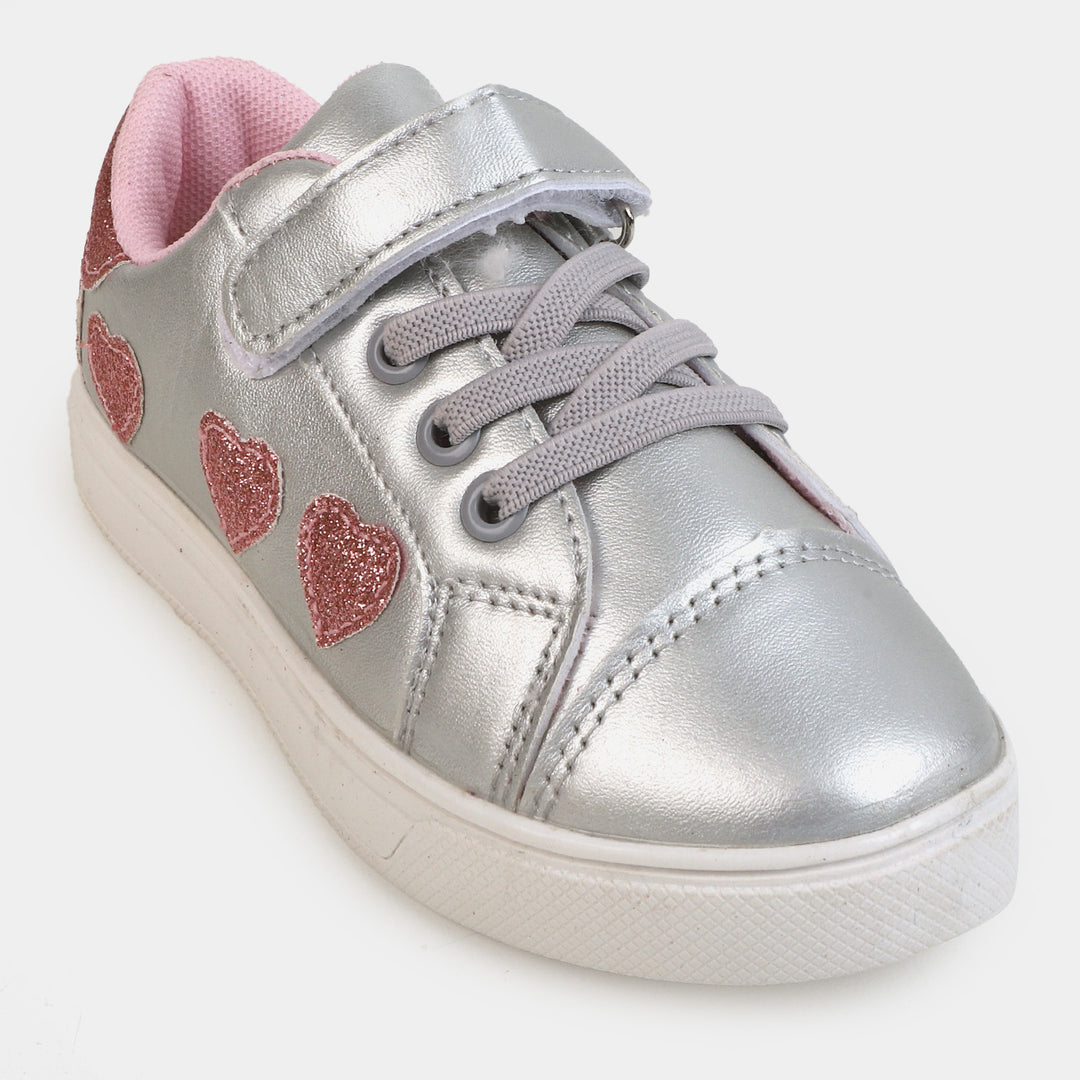 Girls Sneakers JS-2201 - Silver/Pink