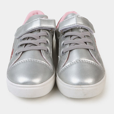 Girls Sneakers JS-2201 - Silver/Pink