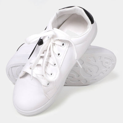 Teens Girls Sneakers Shoes W30 - White/BLACK