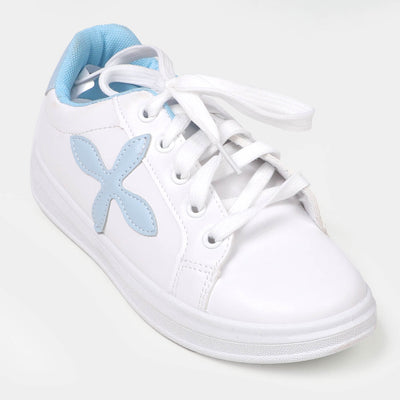Teens Girls Sneakers Shoes W30 - White/Blue