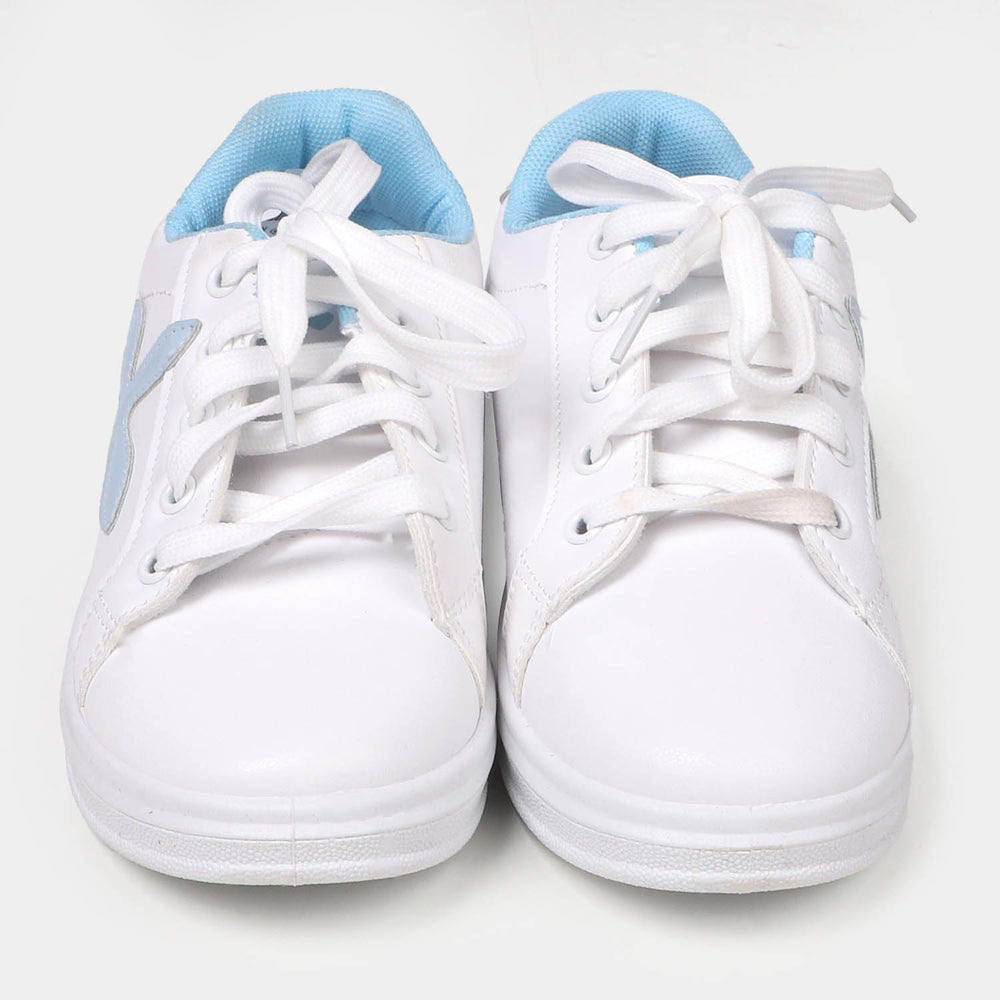 Teens Girls Sneakers Shoes W30 - White/Blue