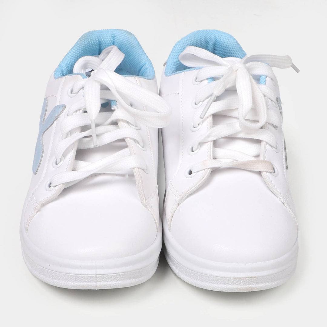 Teens Girls Sneakers Shoes W30 - White/Blue