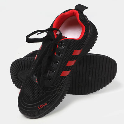 Teens Boys Joggers Shoes JG M4 - Black/Red