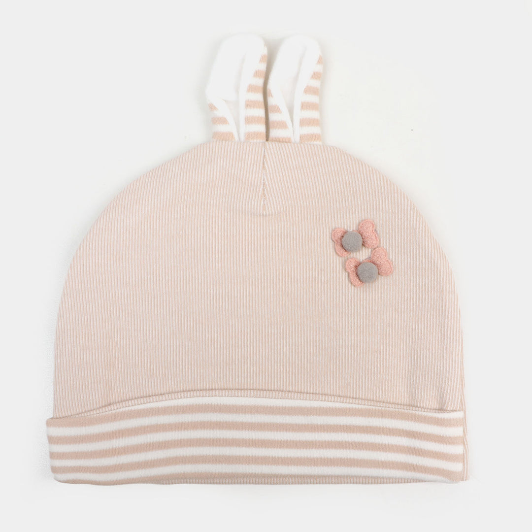 Cute Baby Cap/Hat Bow 6-12M | BROWN