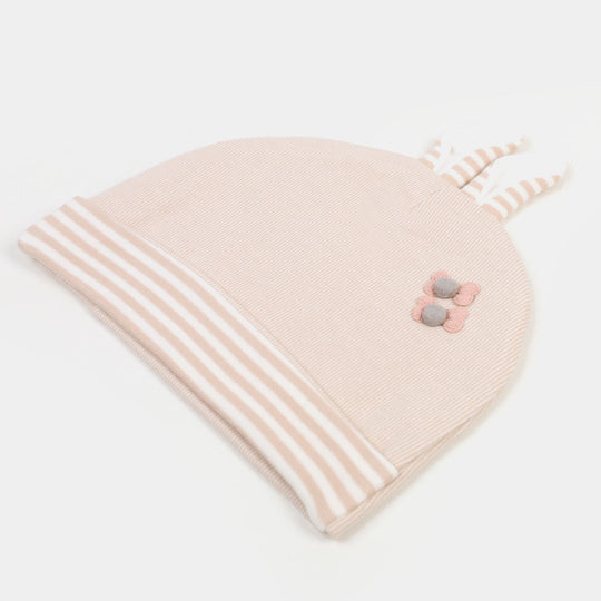 Cute Baby Cap/Hat Bow 6-12M | BROWN