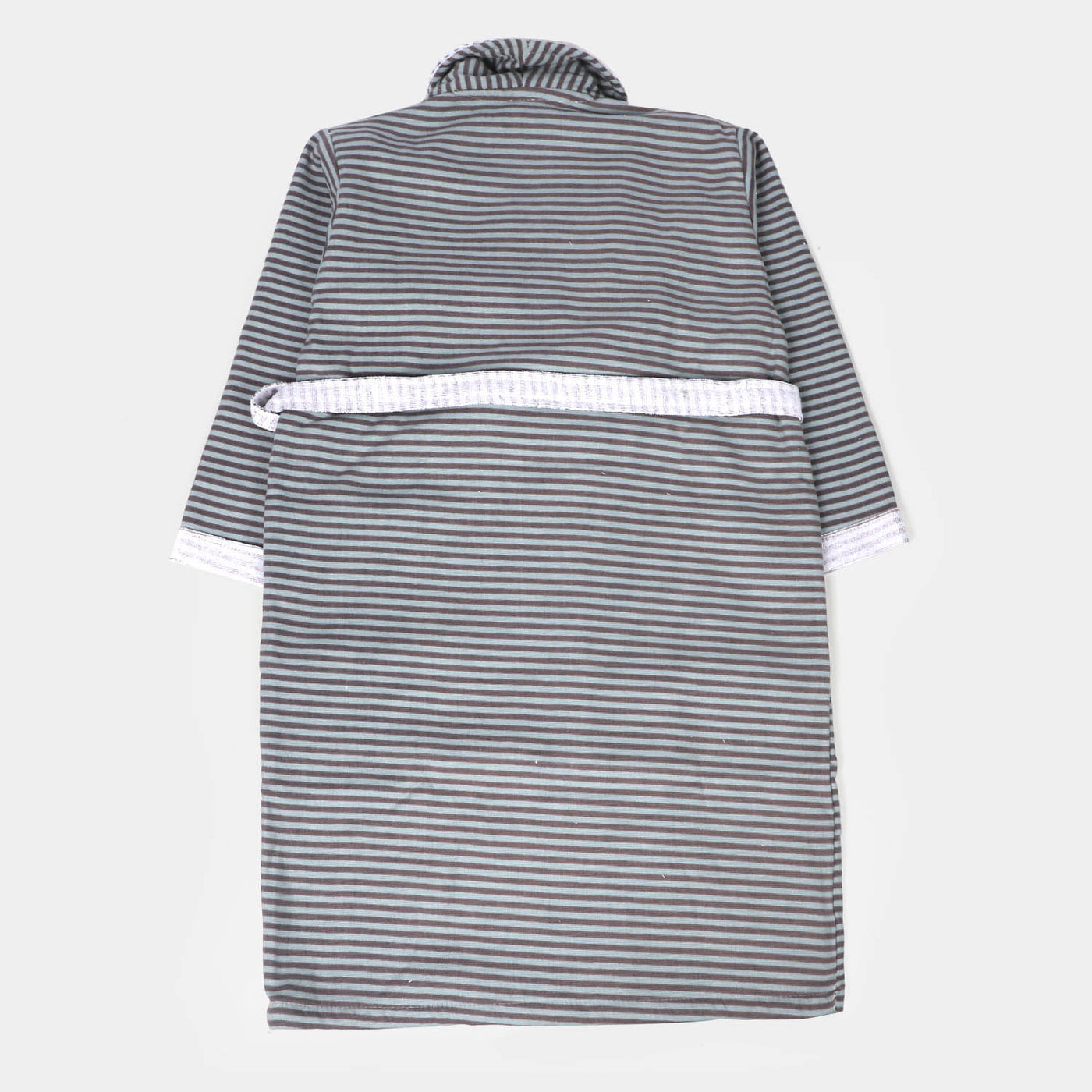 Kids Bathrobe Gray Stripe Printed