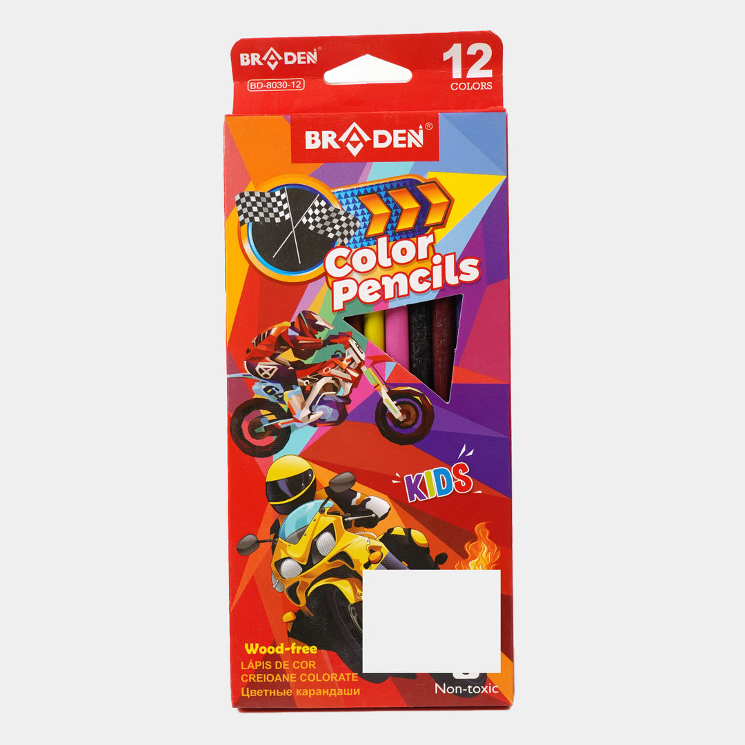 Braden Color Pencil Set For kids |12 Colors