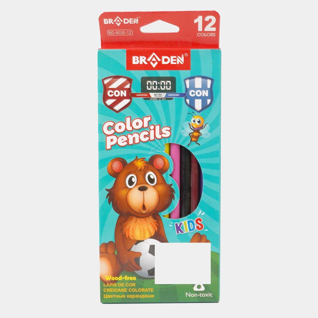 Braden Color Pencil Set For kids |12 Colors