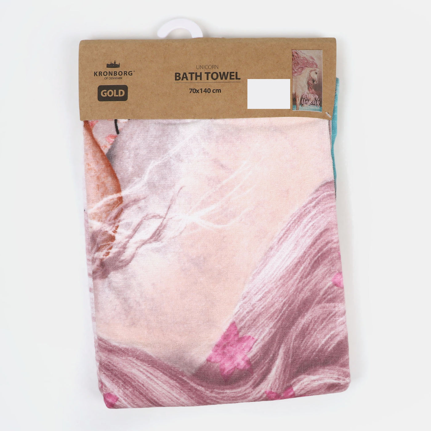 Printed Bath Towel Character - Pink