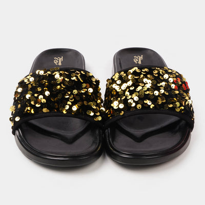 Teens Girls Slipper SL 203-15 - Black/Gold