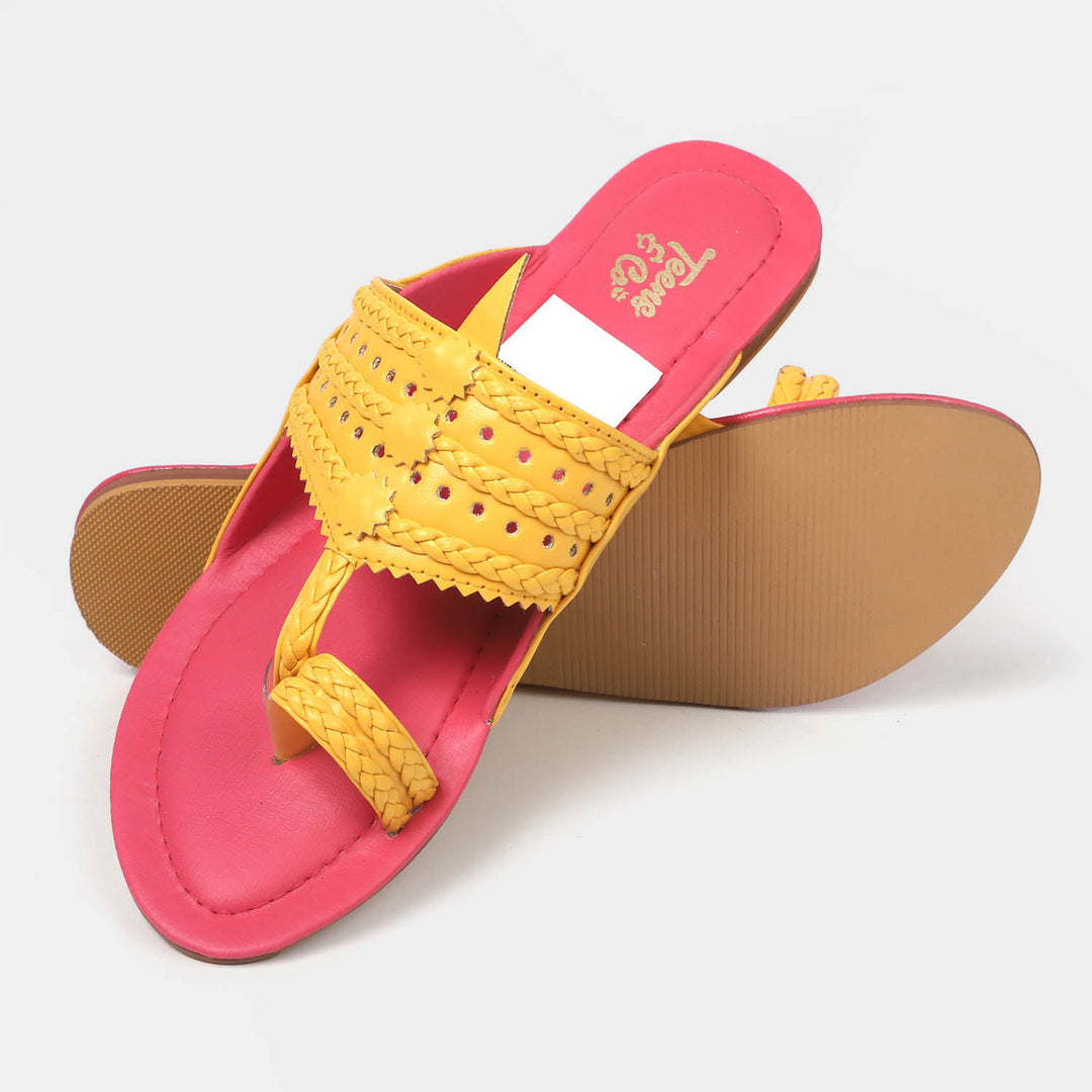 Teens Girls Slipper SL 55-3 - Pink/Yellow