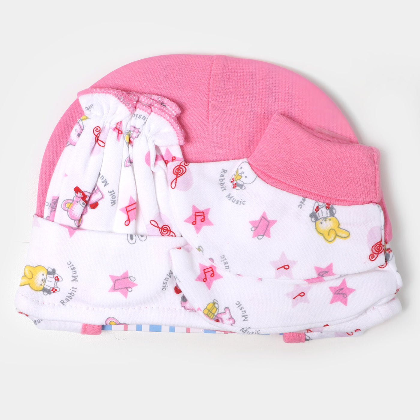 Baby Bonnet Cap,Mittens & Booties Set | 3-6Months