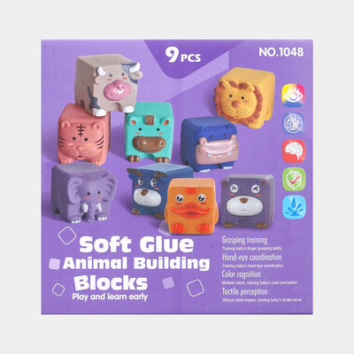 Soft Glue Animal 9PCs Building Blocks For Kids