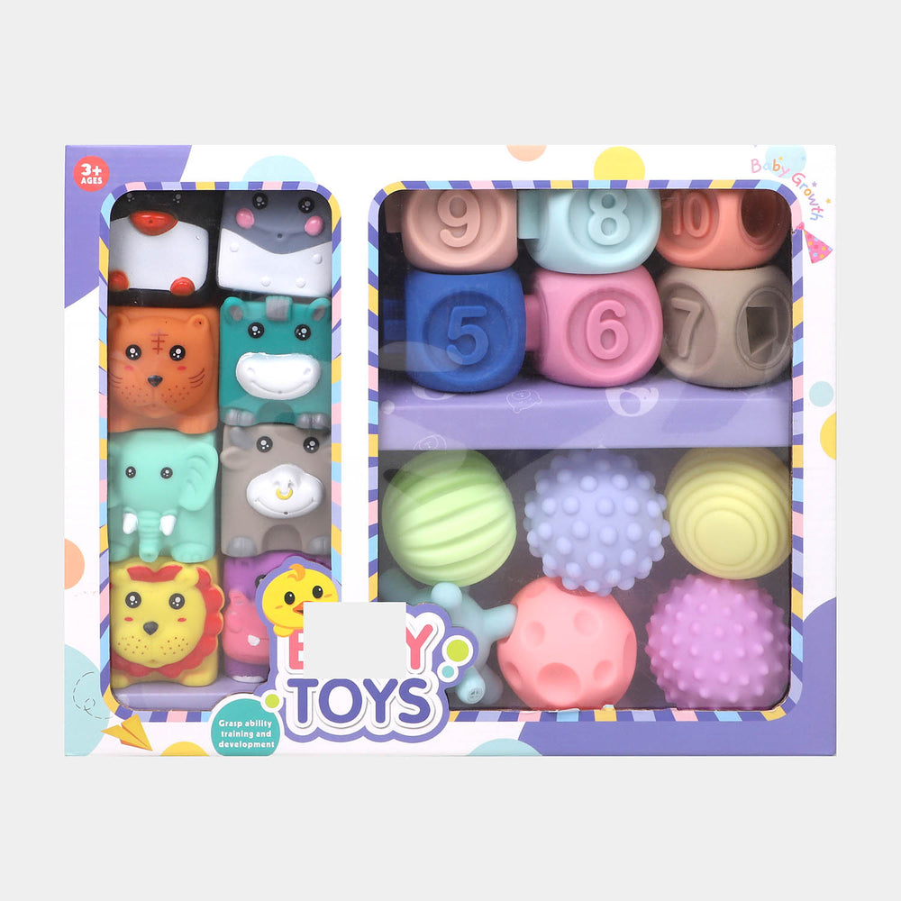 Soft Animal & Shapes Blocks For Kids