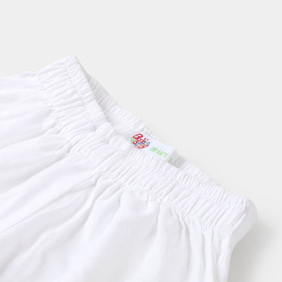 Infant Girls Woven Suit Rainbow - White