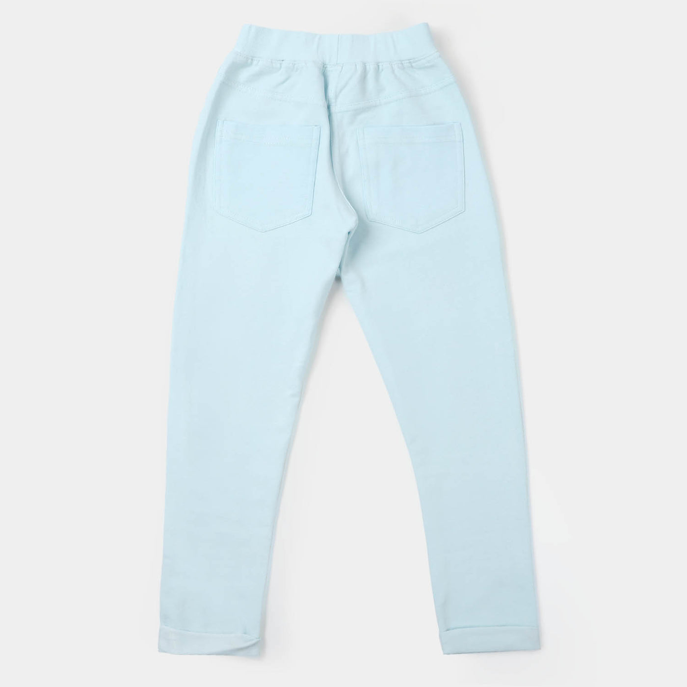 Girls Knitted Jeggings - Sky Blue