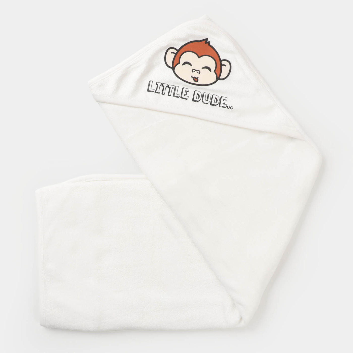 Bath Towel Little Dude - White