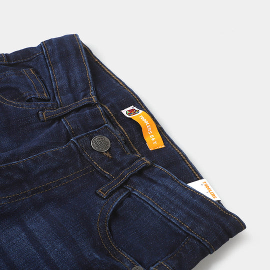 Boys Denim Pant Colored Tape - DARK BLUE