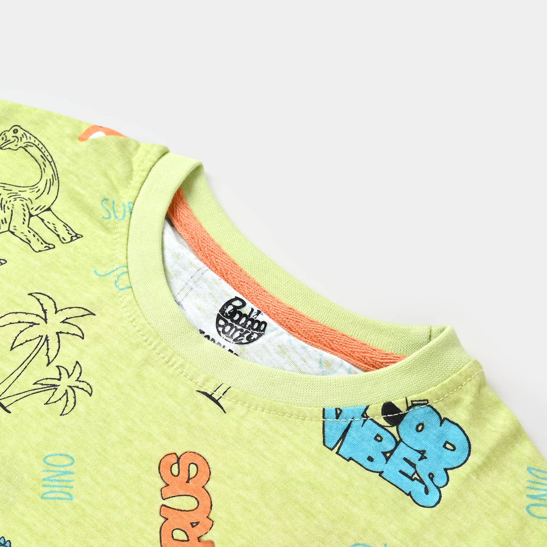 Boys Jersey T-Shirt H/S Good Vibes - Light Green